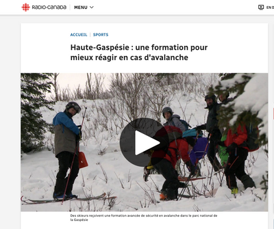 Haute-Gaspésie : une formation pour mieux réagir en cas d'avalanche