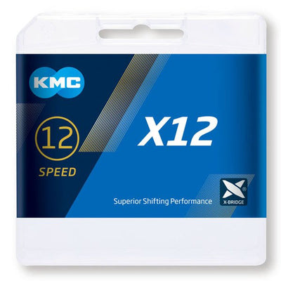 KMC, X12, Chaîne, Vitesses: 12, 5.2mm, Mailles: 126, Argent - skichicchocs